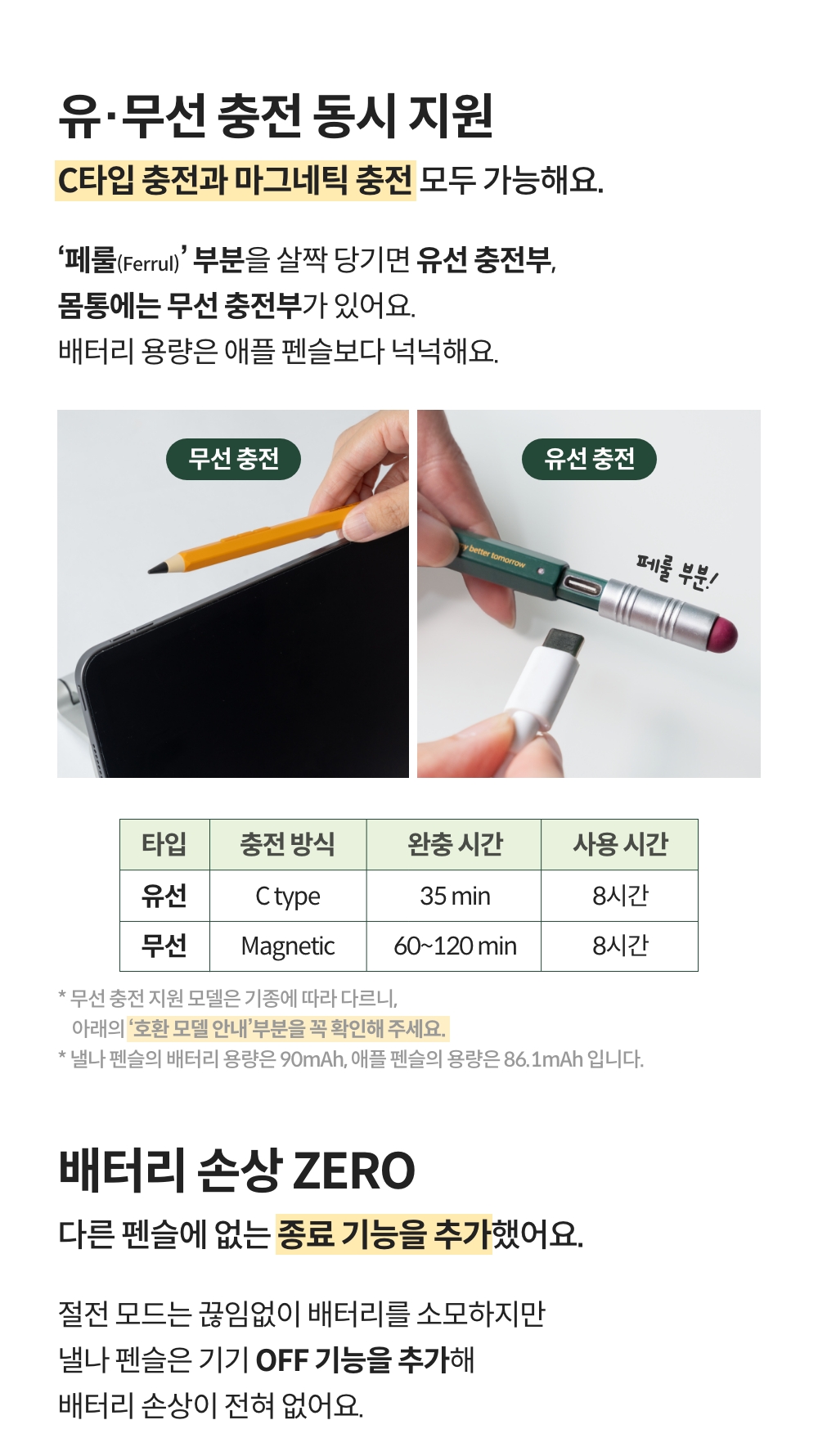 [낼나] 펜슬 아이패드용 애플 펜슬 호환 무선충전 터치펜 상세 설명 12