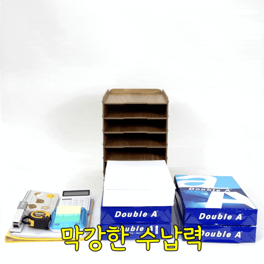 [올지] 우드 서류보관함 A4 6단 서류 함 문서 화일 지류 정리 트레이 거치대 나무 상세 설명 4