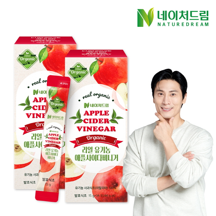 [네이처드림] 유기농 애플사이다비니거 100 15g 14포 2박스/애사비 사과초모식초